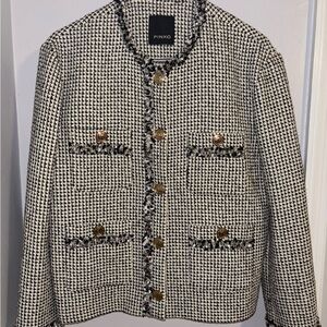 Pinko Women's Black/White Tweed Jacket